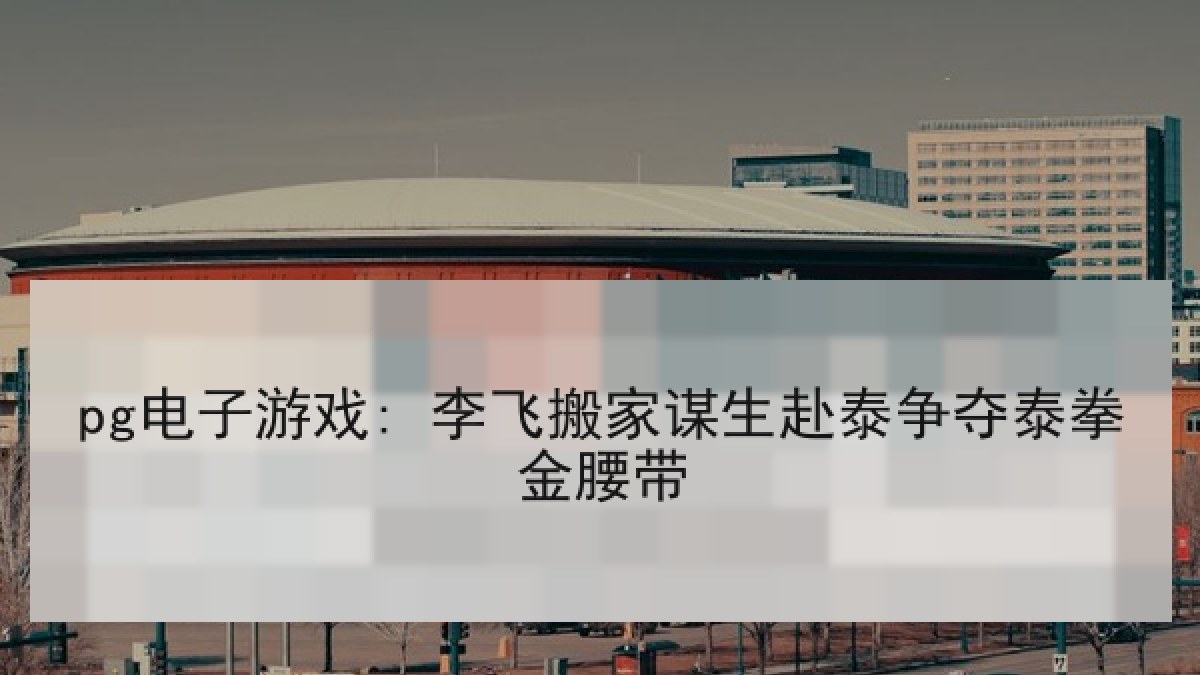 pg电子游戏: 李飞搬家谋生赴泰争夺泰拳金腰带